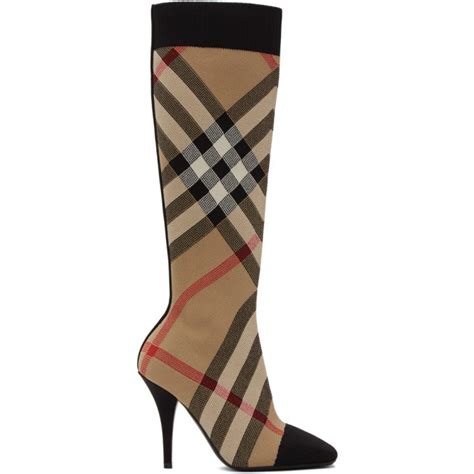 burberry stretch knit sock boots|burberry leather boots.